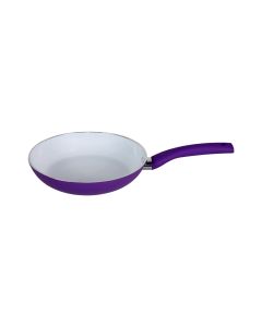 Pan, Size: 22cm, Color: White + Purple, Material: Ceramic
