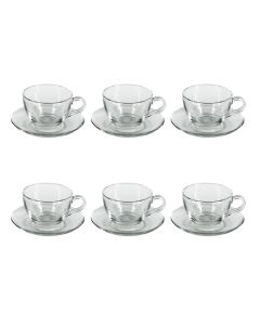 Basic tea cups 230 cc (Pack 6), Size: D.13.7 cm, Color: Clear, Material: Glass
