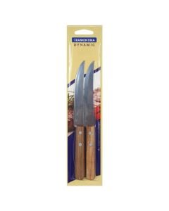 Tramontina Steak knife (Pk 2), Size: 20 cm, Color: Brown, Material: Metal+Wood