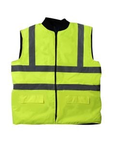 Vest with Oxford Weave, poyester/cotton, yellow/blue, XL