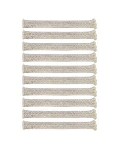 Wicks for torches of bamboo packaging 10cope, Size: 12cm, Color: White, Material: Cotton