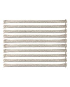 Wicks for torches of bamboo packaging 10cope, Size: 22cm, Color: White, Material: Cotton