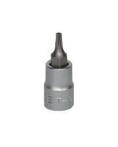 Star tamperproof socket bit, FORCE, chrome-vanadium, 1/4"T-10H