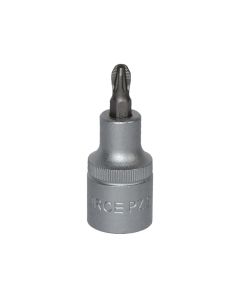 Pozidriv socket bit, FORCE, chrome-vanadium, 2/2" PZ.3