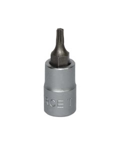 Star socket bit, FORCE, chrome-vanadium, 1/4" T10