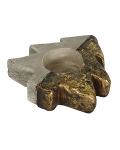 Candle holder, Size: 13,5x13x3,7h, Color: Black, Material: Ceramic