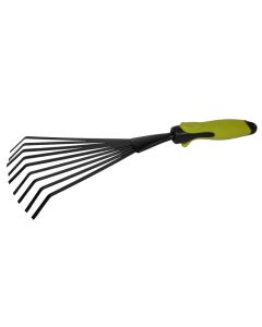 Garden rake, tempered steel, 9 teeth