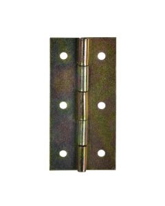 Cupboard hinge, metalic, yellow, 65x30 mm