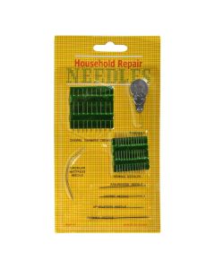Household repair needles, Iron, silver, 25 pieces, 1 pack