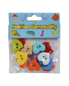 Buttons, plastic, 2.3 cm, mix, 1 pack