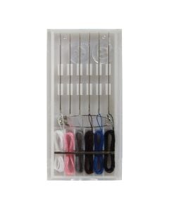 Sewing accessories, plastic, needles and pins, 7.5x3.5 cm, mixed, 1 pack