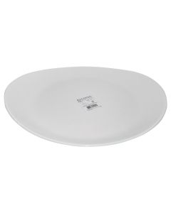 Charger for meat dishes, Size: 30 cm Color: White, Material: Porcelain
