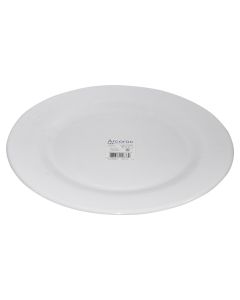 Flate plate, Size: 27 cm Color: White, Material: Porcelain