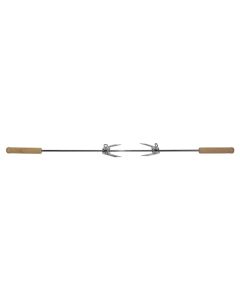 Barbecue skewers , "Mr.Grill",with wood handle, metalic, silver, 65 cm