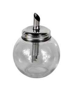 Sugar holder, Size: 280 ml, Color: Clear, Material: Glass + Steel