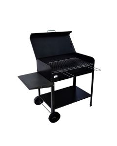 Barbecue with charcoal, "Vanessa", metal, grey-red, 35x70xh85 cm, 1 piece