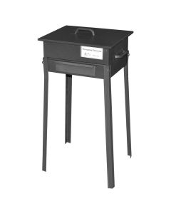 Barbecue with charcoal, "Taormina", metal, grey-red, 30x35xh66 cm, 1 piece