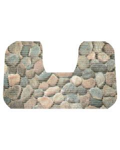 Toilet runner, Size: 65x40 cm, Color: Grey, Material: PVC