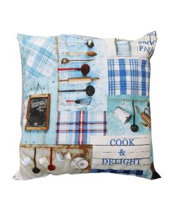 Decorative pillow,  10% polyester 90% cotton, white, 50x50 cm