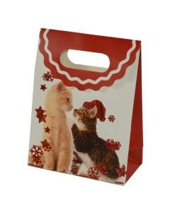 Gift bag, Size:6x12x16cm , Color: Red,White, Material: Paper