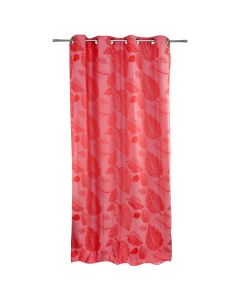 Curtain with rings, polyester, red, 140x260 cm