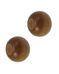 Knobs for wooden rod, Size: Dia.11mm, Color: Teak, Material: Wooden