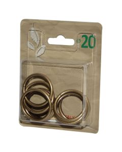 Rings for metalic curtain rod, Size:Dia.20mm, Color: Bronzi, Material: Metalik