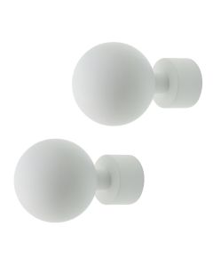 Knobs for metalic rod SFERA, Size: Dia.20mm, Color: White, Material: Metalic