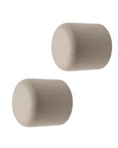 Knobs for wooden rod, TAPPO, Size: Dia.23mm, Color: Bleached ash, Material: Wooden