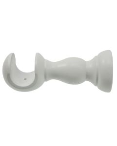 Oppen suport for wooden rod, Size: Dia.23mm, Color: White, Material: Wood