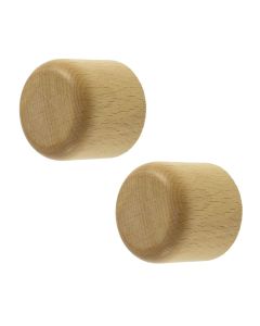 Knobs for wooden rod, TAPPO, Size: Dia.28mm, Color: Natyral, Material: Wooden