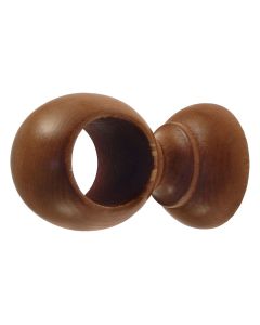 Celing suport for wooden rod, Size: Dia.35mm, Color: Teak, Material: Wood