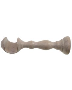 Oppen suport for wooden rod, Size: Dia.23x18mm, Color: Bleached ash, Materiali: Dru