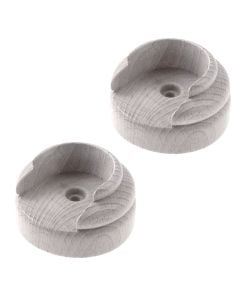 Support for wooden rod, Size: Dia.35mm, Color: Bleached ash, Materiali: Dru