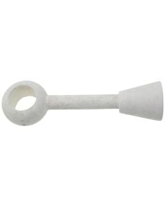 Extensible support for wooden rod SHABBY, Size: Dia.28mm, Color: White, Material: Wood