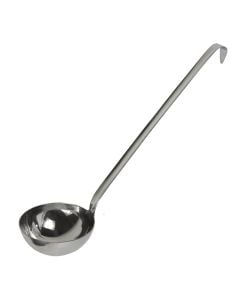 Laddle, Size: D.10 x34cm, Color: Silver, Material: Stainless Steel