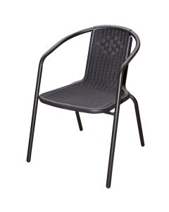 Arm Chair AXE , Size: 40x40x71.5 cm, Color: Brown, Material: 100% PP / Metalic frame