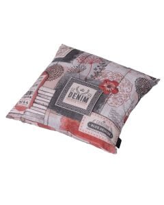 Decorative pillow, Premium, 50%cotton 50% polyester, red, 45x45x12 cm
