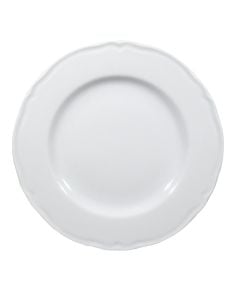 PRAGA plate, Dia 26cm, White, Porcelain