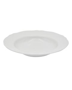 Soup plate PRAGA, Dia 23cm, White, Porcelain