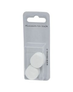 Knobs for metallic rod TAPPO, Size: Dia 16mm, Color: White, Material: Metallic