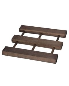 Pot holder, Size: 20x20x2 cm, Color: Brown, Material: Wood