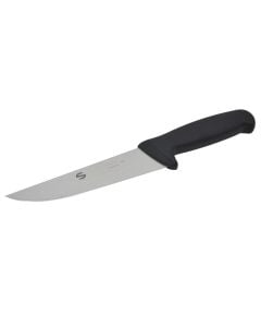 French knife, metal+plastic, black, 18 cm