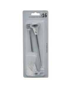 Support for curtain rod, metallic, chrome, dia 16 mm