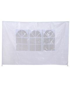 Side walls for gazebo, with window, PE, white, 2.9x1.9 m