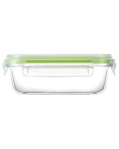 Bowl with lid, glass, 15.3x11x5.6 cm