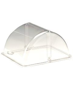 Roll top lid, polycarbonate, transparent, 27x33 cm