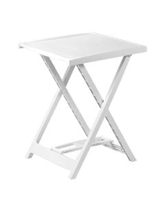 Folding table, plastic, white, 50x47xH65 cm