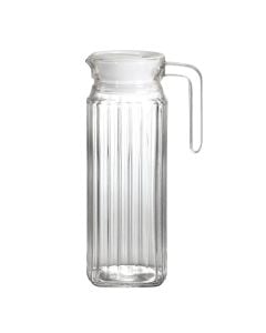 Water jug WATWRFALL, 1 lt, glass, transparent