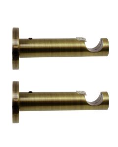 Support for curtain rod, Fissi, metallic, bronze, dia 16 mm